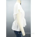 Camicia peplo canale a viscere dolce a v-collo dolce